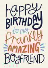 Classic Birthday Card - Amazing Boyfriend created by Christine Cuddihy Illustration