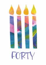 Classic Birthday Card - 40th - Candles created by size3art