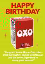 Funny Birthday Card - Oxo Cube - Small But Mighty created by Jon Downer