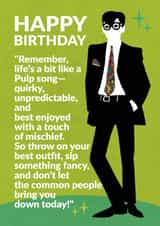 Classic Birthday Card - Common People created by Jon Downer