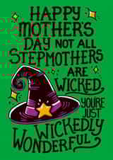 Funny Mother's Day Card - For Step Mum - Wicked created by Louise Burgoyne