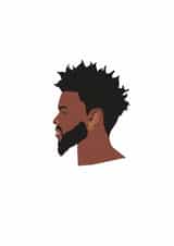 Handsome Bearded Black Man Birthday Card – Stylish Greeting for Him created by All Shades