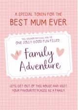 Cute Mother's Day / Birthday Card - Family Adventure Token created by Two For Joy Illustration