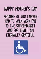 Funny Mother's Day Card - Blue Badge - Grateful created by Pack a Punch Designs