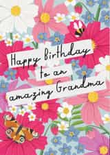 Traditional Birthday Card - Amazing Grandma created by Rebecca Grantham