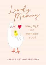 Cute Mother’s Day Card - Lovely Mummy - 1st Mother's Day created by Holly Fox
