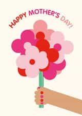 Arty Mother's Day Card - Bright Bouquet created by Dicky Bird
