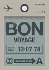 Classic Leaving Card - Bon Voyage - Luggage Tag created by Swissty