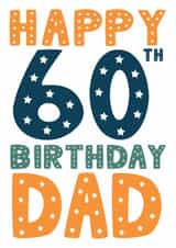 Classic Birthday Card - 60th - Dad created by Mint Maker Studio