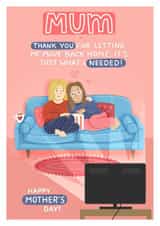 Cute Mother’s Day Card - Moving Back Home created by Blue Kiwi Design