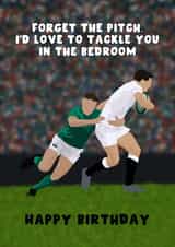 Cheeky Birthday Card - Six Nations - Rugby - Love To Tackle You In The Bedroom created by Pink Peach Cards