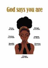 Fun Love & Friendship Card - God Says You Are - For Her created by All Shades