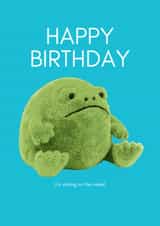 Birthday Card - Ricky Rain Frog Jellycat created by Moonshine Design