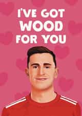 Funny Valentine's Day/Anniversary Card - I've Got Wood For You - Chris Wood created by Giddy Kipper