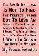 My Wife My Forever Valentine created by Nigel Williams