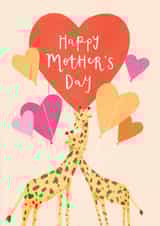 Cute Mother's Day Card - Giraffes Hugging created by Louise Tiler