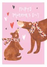 Cute Mother's Day Card - Cute Bears - For Mother Figure created by Louise Tiler