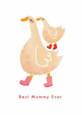 Cute Mother's Day Card - Ducks - Best Mummy created by Emily Nash Illustration