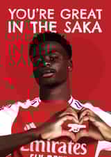 Fun Valentine's Day/Anniversary Card - Bukayo Saka - Gooners created by AbiGoLucky