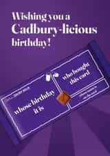 Funny Birthday Card - Cadbury's Chocolate Bar created by Digital Waves