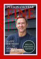 Personalised Birthday Photo Card created by Ant Morrow - Fun Birthday Card - For Him - Time Magazine
