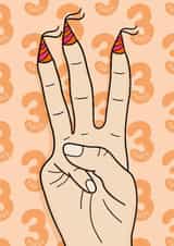 Fun Birthday Card - For Him - 3rd Birthday created by TeePee Creations