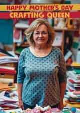 Funny Mother's Day Card - Crafting Queen created by Giddy Kipper