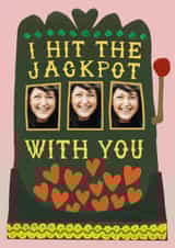 Personalised Valentines Day Photo Card created by Hadley Paper Goods Ltd - Cute Valentine's Day Card - Hit The Jackpot