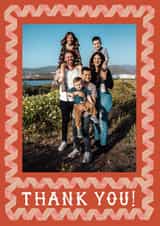 Personalised Thank You Photo Card created by Hadley Paper Goods Ltd - Classic Thank You Card - Zig Zag Frame