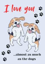 Cute Valentine's Card for significant other. created by Pooch and Co. 