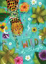 Pretty Birthday Card - Wild Birthday - Cheetah created by Aniet Illustration