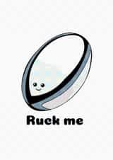 Valentine's or Anniversary card for your rugby playing partner created by James Dix