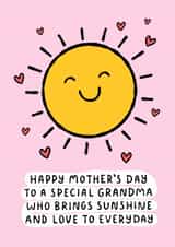Cute Mother's Day Card - Special Grandma - Sunshine And Love created by Macie Dot Doodles