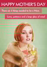 Funny Mother's Day Card - Large Glass of Wine created by Quitting Hollywood