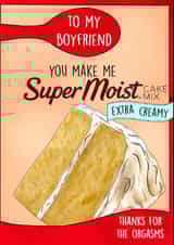 Funny Valentine's Day/Anniversary Card - For Boyfriend - Cake Mix created by Poppy & Mabel