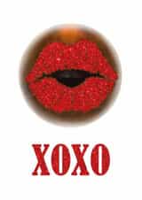 Fun Valentine's Day/Anniversary Card - XOXO - Lips created by All Shades