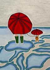 Arty Just Because/Love & Friendship Card - Dog - Umbrellas created by Apricot Cards