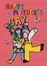 Cute Mother’s Day Card - Mother's Gay - LGBTQ+ created by Giddy Kipper