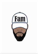 Fun Birthday Card - Fam - Afrocentric Male created by All Shades