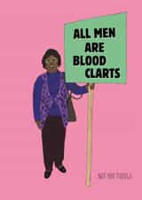 Funny Valentine’s Day/Love & Friendship Card - All Men are Blood Clarts created by ElleJae Crafts