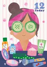 Cute Birthday Card - 12th - Pamper Time created by GENINE DELAHAYE