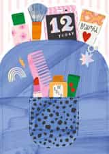 Cute 12th Birthday Card - For Her - Make Up created by GENINE DELAHAYE