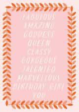 Modern Birthday Card - For Her - Fabulous created by Hey Ves Designs