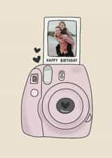 Personalised Birthday Photo Card created by Chloe Bennett - Fun Birthday Card - Polaroid - For Her