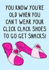 Funny Birthday Card - Click Clack Shoes created by OhJaye