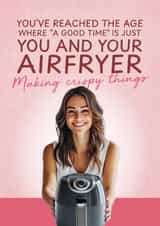 Funny airfryer Birthday card for her - mum - sister - friend created by ellavation studio