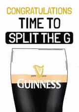 Funny Congratulations Card - Guinness - Split The G created by Aussie Studios