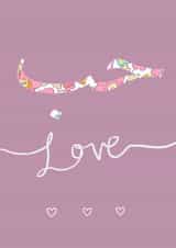 Elegant Valentines Card
Liberty of London inspired 
For your Love
Arabic/English created by Lil Nu Souk