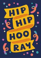 Fun Congratulations Card - Hip Hip Hooray - Confetti created by Always with Love