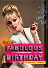 Funny Birthday Card - Absolutely Fabulous - Patsy created by Shower Thoughts